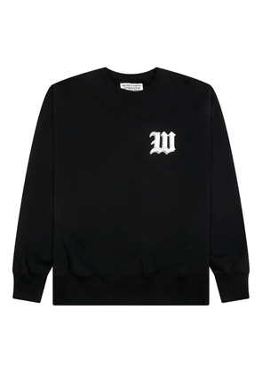 WACKO MARIA Middle Weight crew-neck embroidered sweatshirt - Black