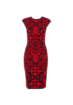 Alexander McQueen Pre-Owned 2024 jacquard knit mini dress - Red