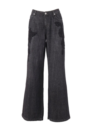 ERMANNO FIRENZE appliqué-detail jeans - Black