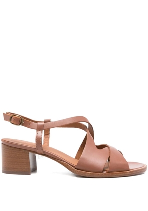 KING TARTUFOLI 50mm cross-strap sandals - Brown