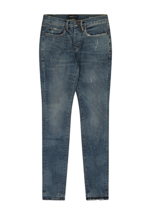 Purple Brand perforated indigo denim - Blue