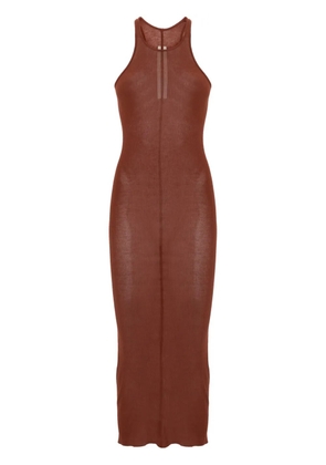 Rick Owens sleeveless ribbed dress - Brown