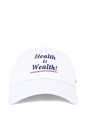Sporty & Rich embroidered baseball cap hat - White
