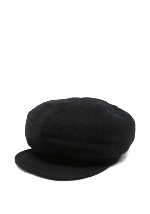 Yohji Yamamoto wool flat-top cap - Black