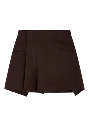 sacai wrap mini skirt - Brown