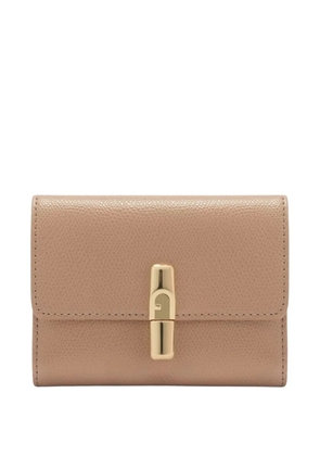 Furla Iride grained compact wallet - Neutrals