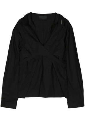 HELIOT EMIL cross-strap long-sleeve top - Black