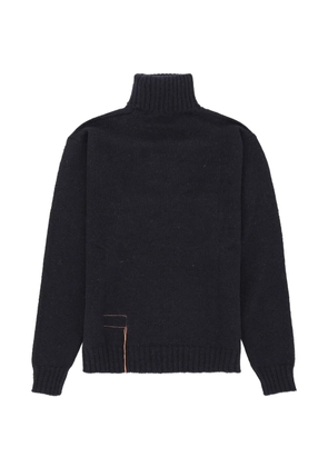 Fortela ribbed-cuff turtleneck wool sweater - Blue