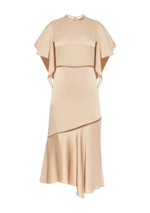 Fabiana Filippi layered asymmetrical-hem dress - Neutrals
