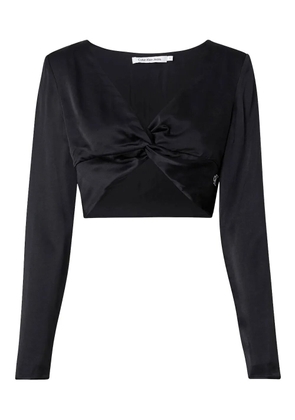 Calvin Klein velvet cropped top - Black