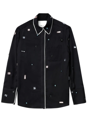 3.1 Phillip Lim gemstoned satin pajama shirt - Blue