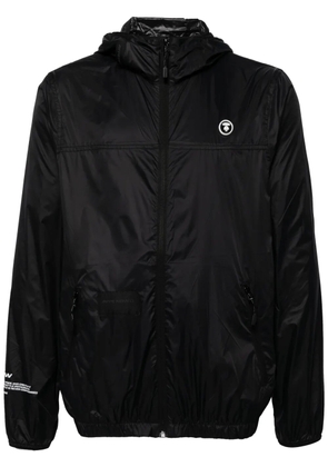 AAPE BY *A BATHING APE® logo-appliqué hooded jacket - Black