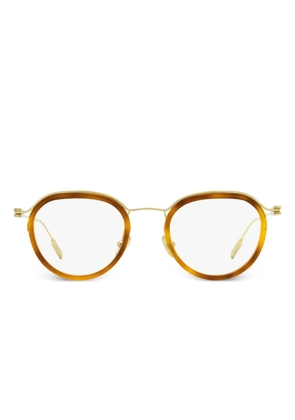 Zegna oval frame glasses - Brown