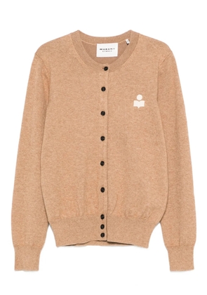 MARANT ÉTOILE embroidered-logo cardigan - Neutrals