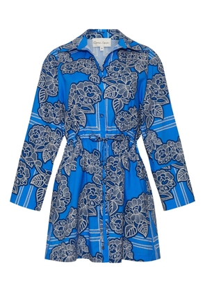 Cara Cara Henry floral poplin mini dress - Blue