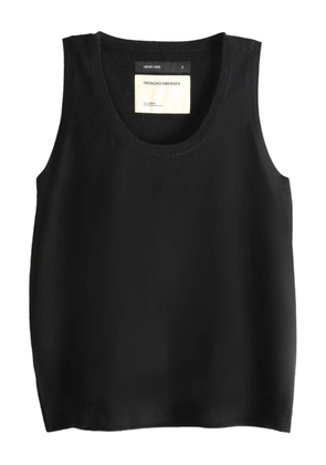 Frenckenberger round-neck sleeveless top - Black