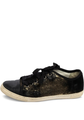 Lanvin Pre-Owned leather sneakers - Black