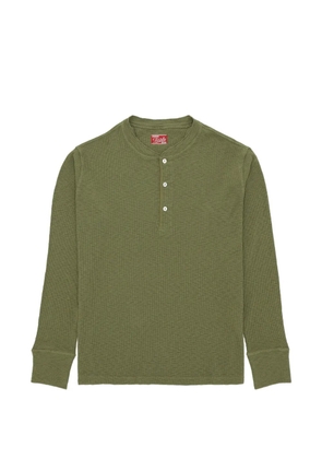 Fortela Amish waffle-knit Henley T-shirt - Green