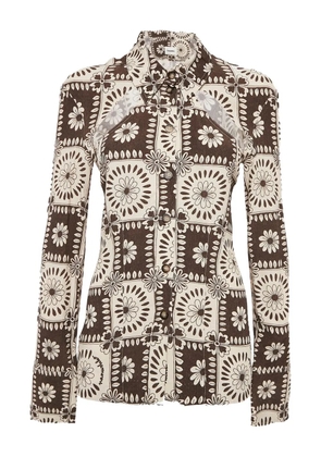 Nanushka floral cutout blouse - Brown