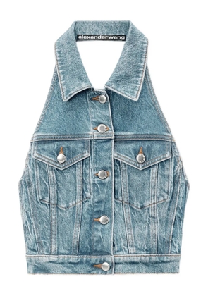 Alexander Wang halterneck denim vest - Blue