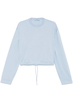 Prada drawstring-hem T-shirt - Blue