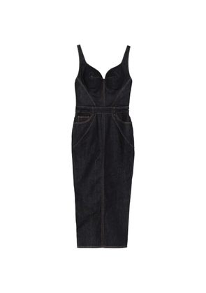 Givenchy pocket denim midi dress - Blue