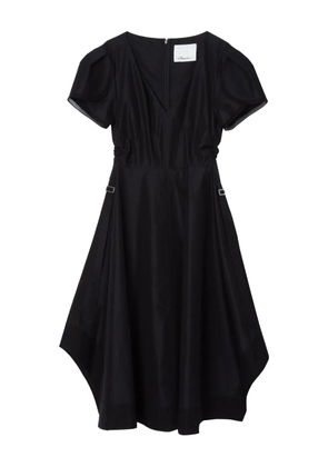 3.1 Phillip Lim puff-sleeve V-neck midi dress - Black