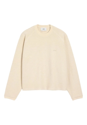 AMI Paris embroidered sweatshirt - Neutrals