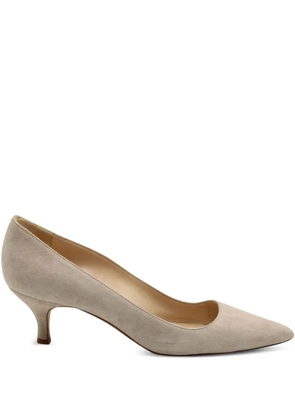 Manolo Blahnik point-toe kitten-heel pumps - Grey