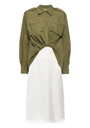 3.1 Phillip Lim draped shirt dress - Green