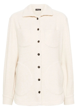 Kiton button-up cashmere-blend shirt jacket - Neutrals