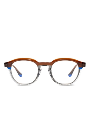 Xavier Garcia Design Pierre textured-rim glasses - Brown