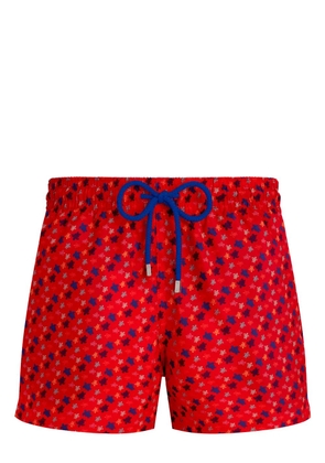 Vilebrequin Micro Ronde Des Tortues Rainbow swim shorts - 201 POPPY RED/RED