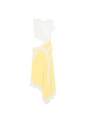 Christopher Esber Verve lace-trim asymmetric dress - Yellow