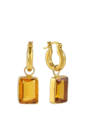 SHYLA Sorrento crystal-embellished hoop earrings - Gold