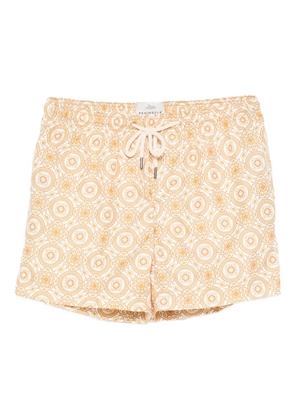 PENINSULA SWIMWEAR patterned drawstring swim shorts - Yellow