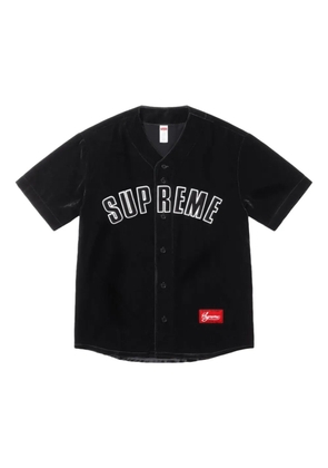 Supreme velvet baseball shirt - Black