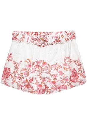Hemant And Nandita broderie anglaise shorts - White