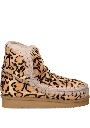 Mou animal-print ankle boots - Brown