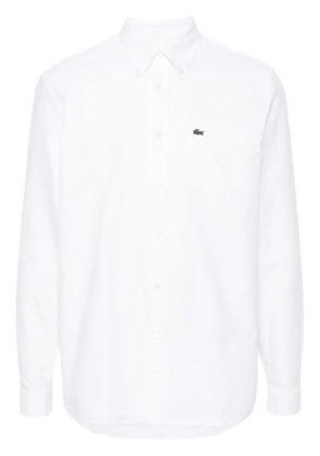 Lacoste logo-patch cotton shirt - White