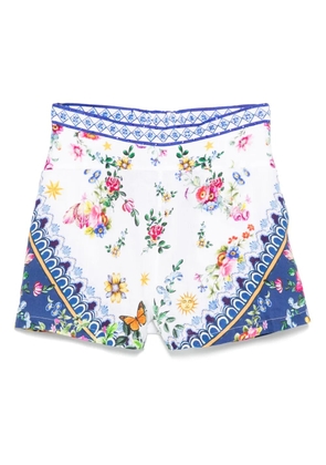Camilla linen shorts - White