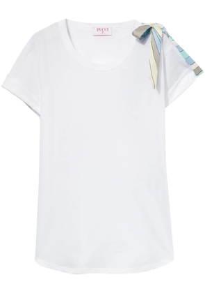 PUCCI bow-detail cotton T-shirt - White