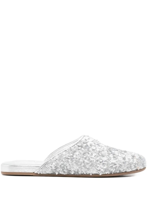 Ancient Greek Sandals The Slipper sequined mules - Silver