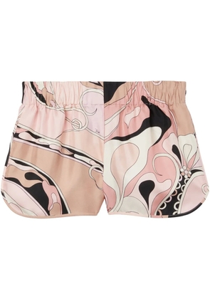 PUCCI orchidee-print shorts - Neutrals
