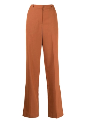pushBUTTON high-waist flared trousers - Orange