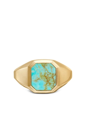 David Yurman 18K yellow gold Streamline® Signet turquoise ring