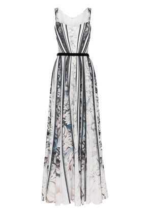 Saiid Kobeisy graphic-print gown - Grey