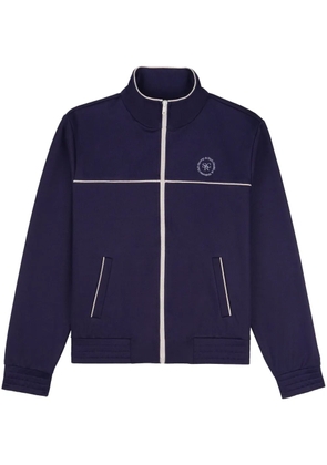 Sporty & Rich embroidered-logo zip-up jacket - Blue