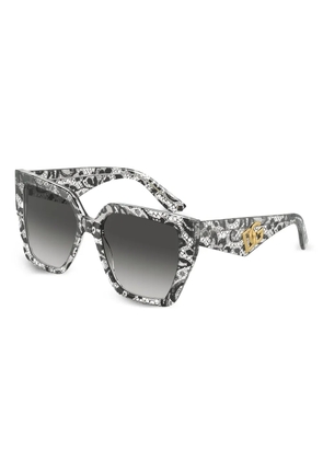 Dolce & Gabbana Eyewear lace geometric sunglasses - Black