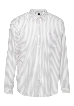 BOSS striped long sleeve shirt - White